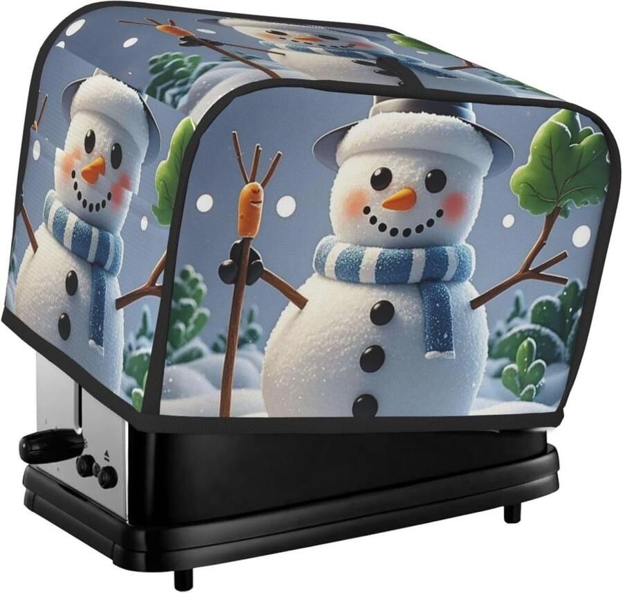 Broodroosterhoes Broodmachine Cover Keuken Schoonhouden Met Opbergvakken 29 x 20 x 19 cm Zwart