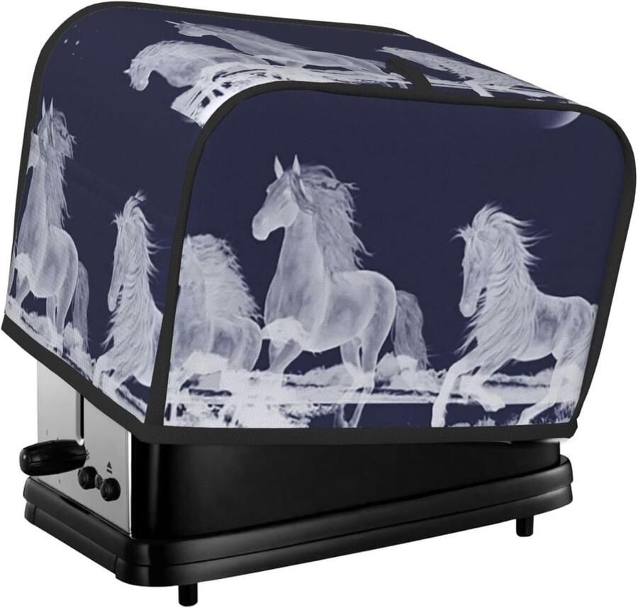 Broodroosterhoes Broodmachine Deksel Keuken Organisatie Ademend en Hittebestendig 29 x 20.1 x 19.1 cm Zwart