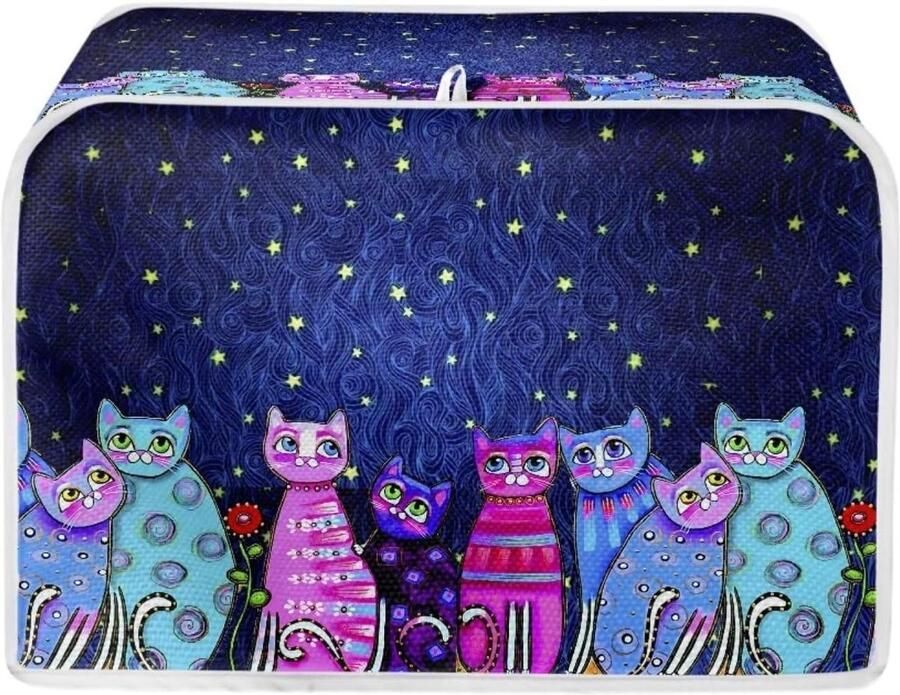 Broodroosterhoes Stofhoes Broodrooster Keuken Beschermen Galaxy Kat Print 29 x 20 x 19 cm