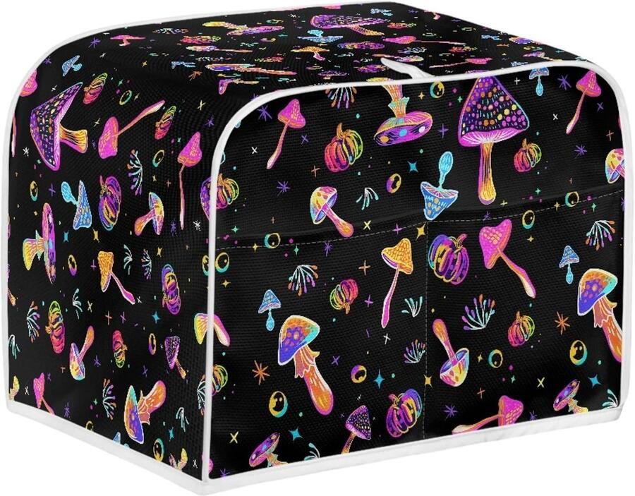 Broodroosterhoes Toaster Bescherming Keuken Organisatie Stofdicht Waterdicht 29x20x19 cm Kleurrijke Paddenstoelen