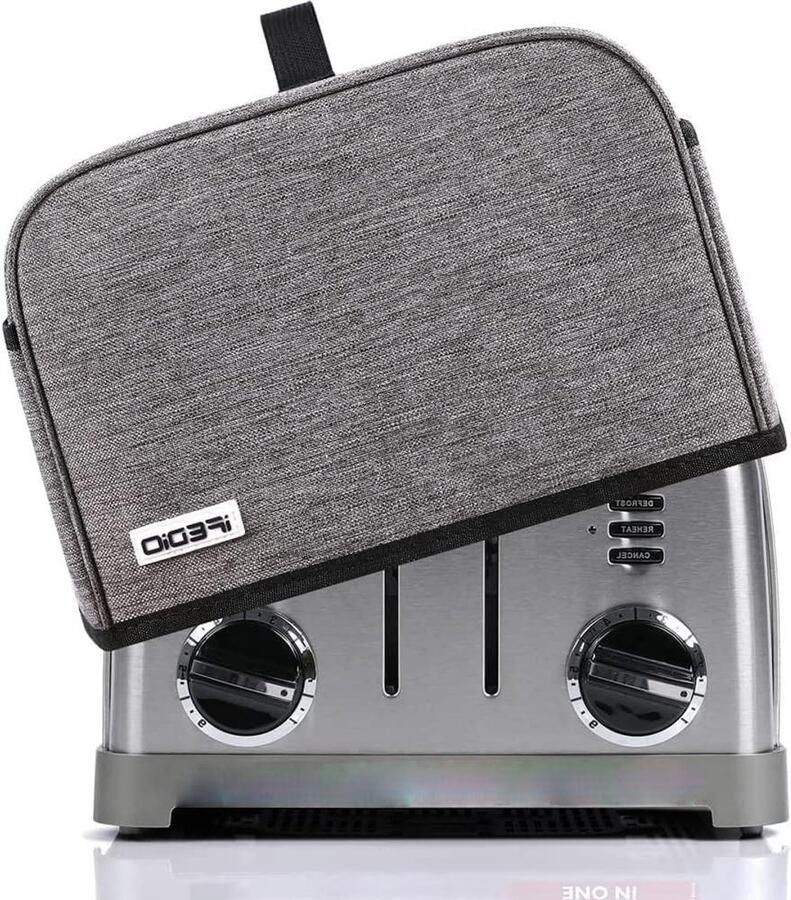 Broodroosterhoes Toaster Cover Keuken Beschermen Waterafstotend Nylon 30 x 23 x 20 cm Grijs