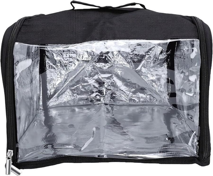 Broodroosterhoes Toaster Cover Keuken Organisatie Aluminiumfolie Voering 32x31x23 cm Grijs