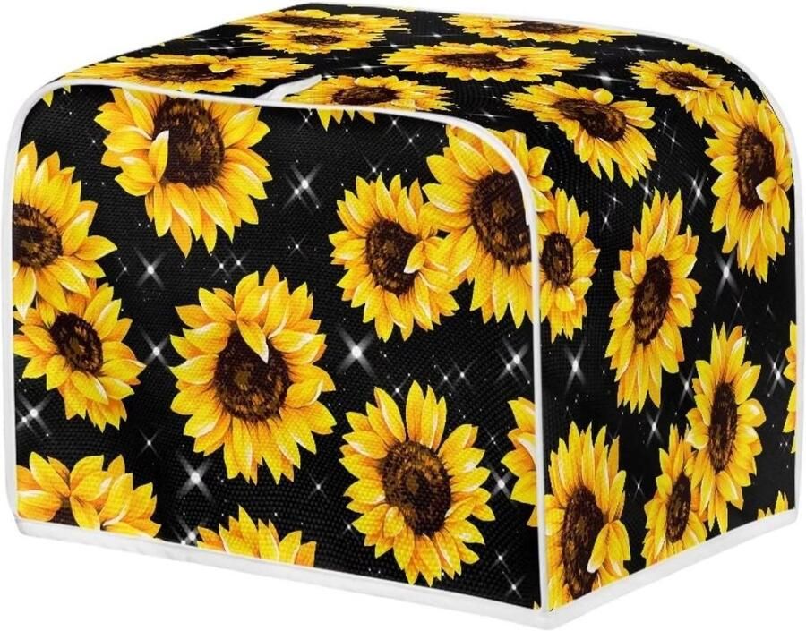 Broodroosterhoes Zonnebloemen Keukenmachine Cover Keuken Decoratie Stof- en Vingerafdruk Bescherming 29x20x19 cm Geel