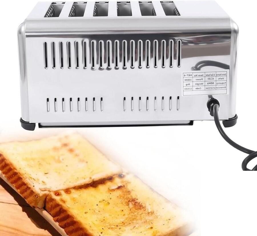 Broodroosters 4 met brede sleuven commerciële broodrooster 4 sleuven catering 6 sleuven broodrooster Commercieel broodroosterovens Aanrecht met timerfunctie 6 Slice