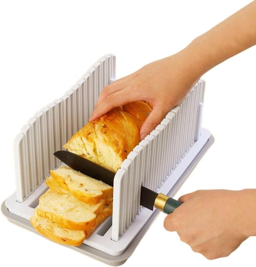 Broodsjijmachine Broodsnijder Zelf brood snijden Verstelbare dikte 35x22x6 cm Wit