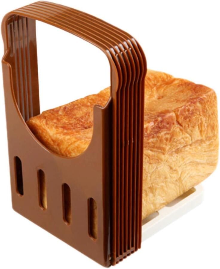 Broodsnijder-Opvouwbaar brood snijden-Verstelbare broodsnijmachine snijder sandwich broodrooster voor brood bagels zuurdesem cakes 14*16*22.3cm