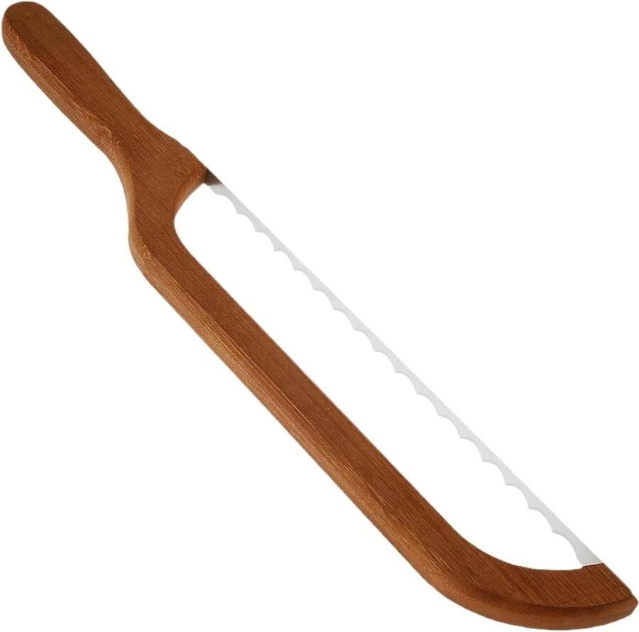 Broodsnijder Bakkerij Tool Perfect Brood Snijden Ergonomisch Houten Handvat 42 Centimeter Niet gespecificeerd