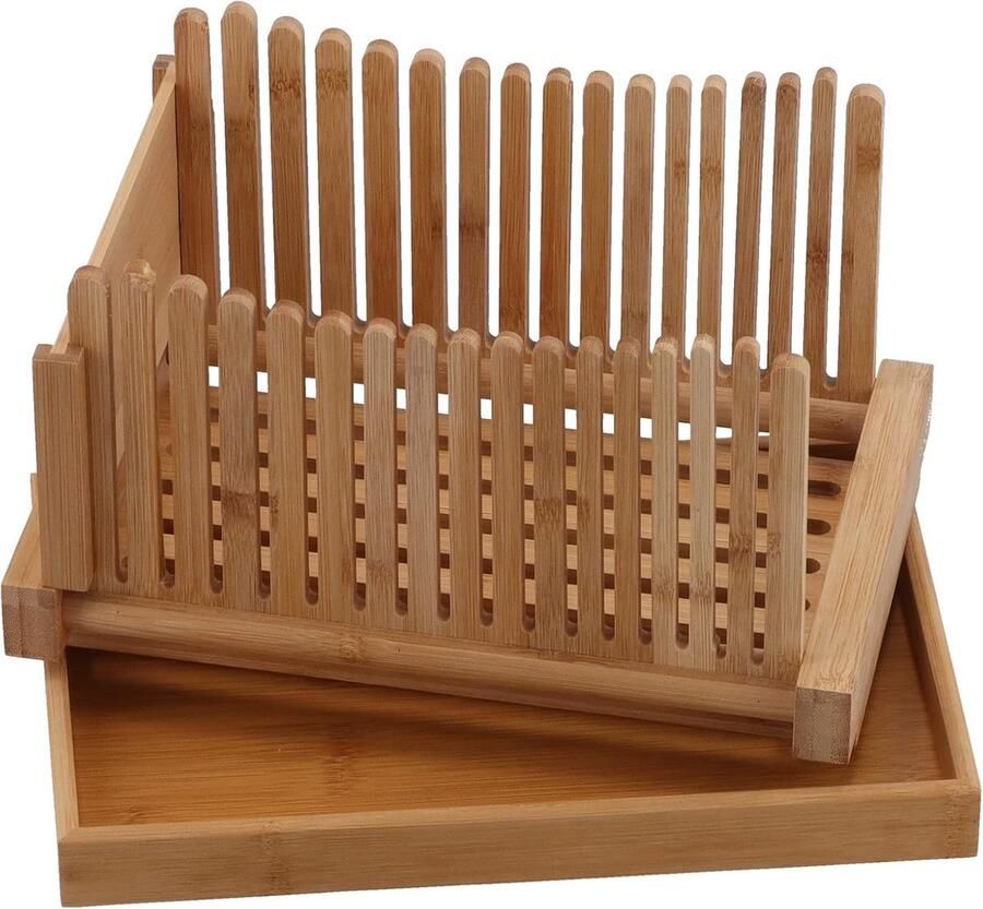 Broodsnijder Brood snijhulp Gelijkmatig brood snijden Verstelbare dikte 18x32x21.5cm Multicolor