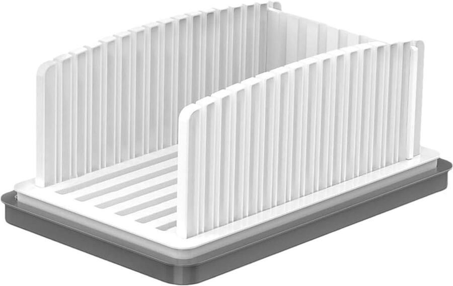 Broodsnijder Broodplank Snijder Gelijkmatig Brood Snijden Verstelbare Dikte 335 x 215 x 145 cm Wit