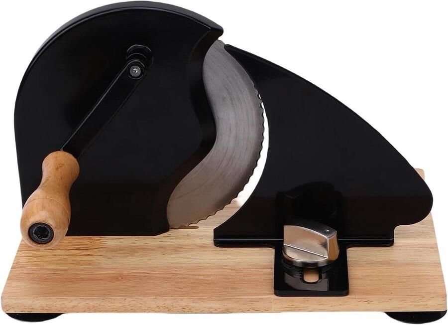 Broodsnijder Broodsnijmachine Broodjes Maken Handmatige Bediening Compact Ontwerp Houtkleur