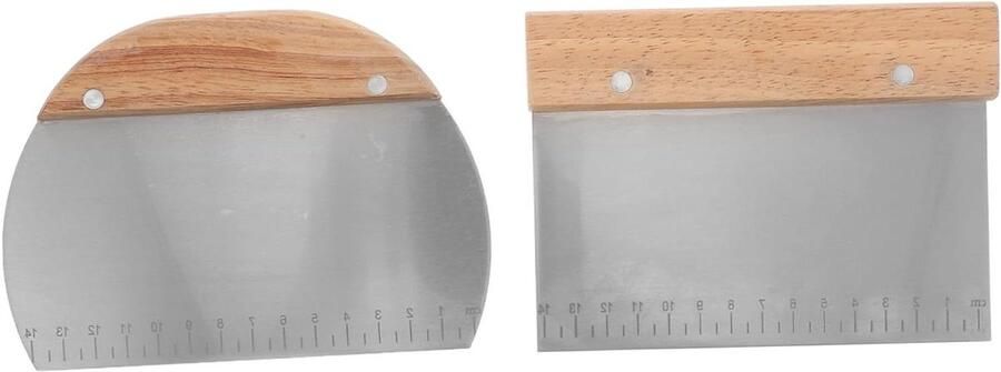 Broodsnijder Deegsnijder Bakken Thuis Met Schaalverdeling 16.1x11.5CM Zilver