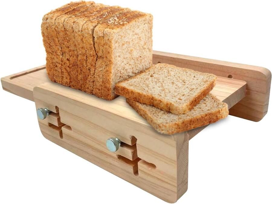 Broodsnijder Gids Bakkerij Tool Gelijkmatig Brood Snijden Ingebouwde Kruimellade 28 x 19 x 5 cm Multikleur