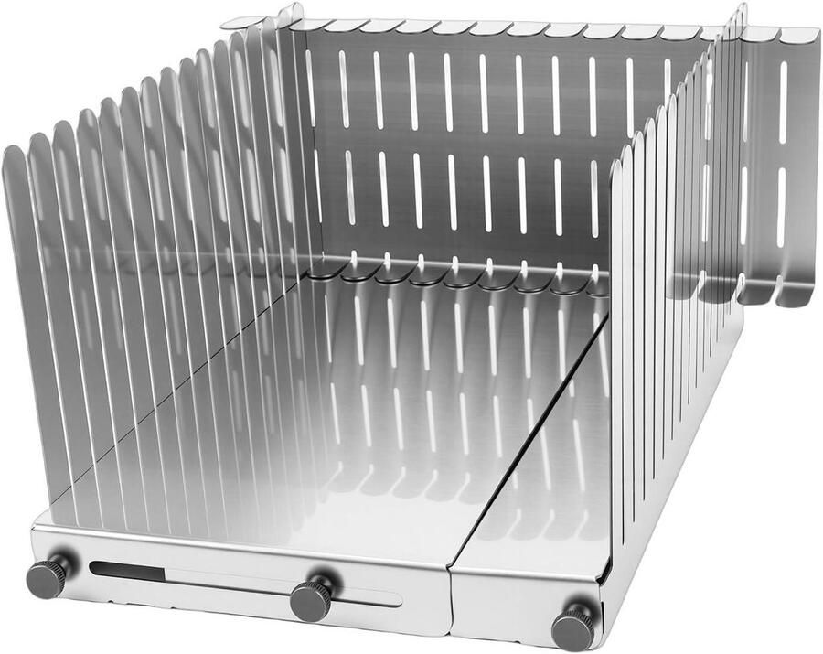 Broodsnijder Gids Brood Snijhulp Gelijkmatig Snijden Roestvrij Staal 37x18x9 cm Zilverkleurig