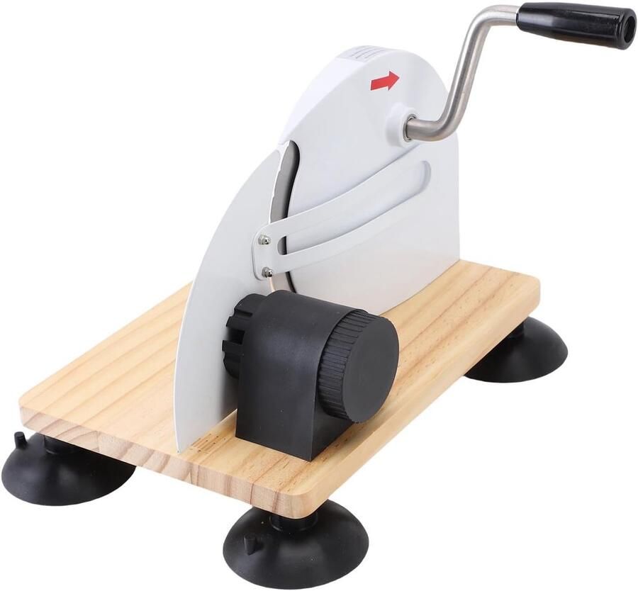 Broodsnijder Handmatig Broodsnijgereedschap Gelijkmatig Snijden Zuignap Stabiliteit 37 cm Lengte Zilverkleurig