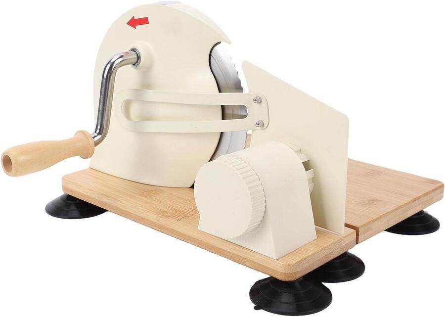 Broodsnijder Handmatig Broodsnijmachine Hout Brood Snijden Instelbare Dikte 33 Centimeter Houtkleur
