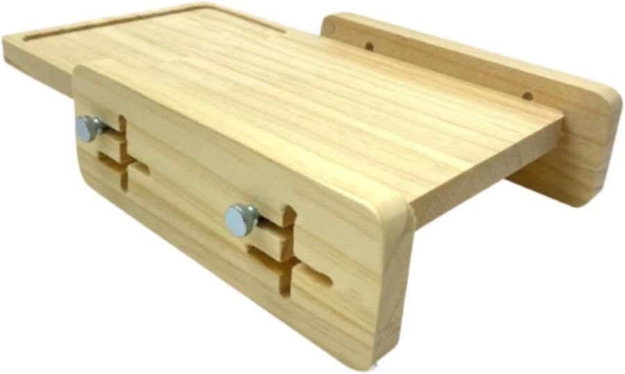 Broodsnijder Hout Broodsnijmachine Kruimellade Brood Snijden Verstelbare Dikte 27.5 cm Houtkleur