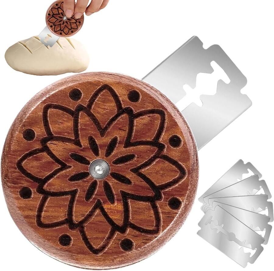 Broodsnijder Hout Precisie Snijder Zuurdesem Decoratie Comfortabele Grip 10 Centimeter
