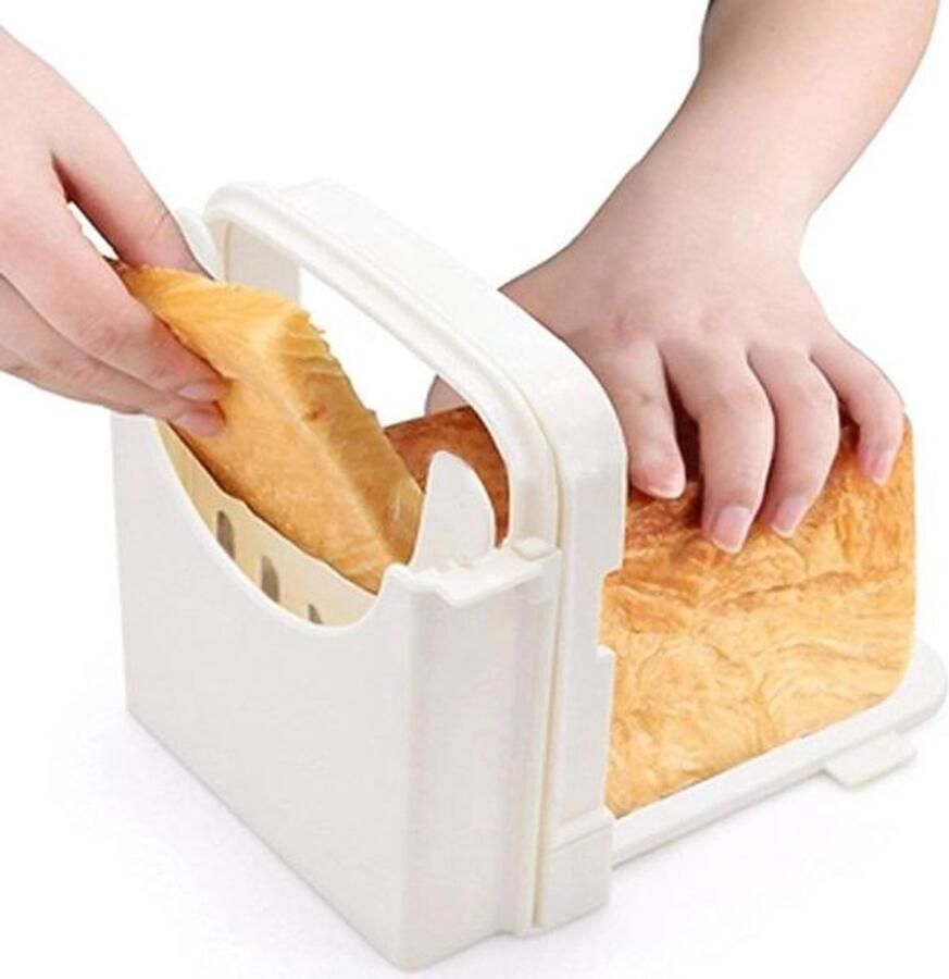 Broodsnijder Hulpmiddel Broodsnijder Handmatig Broodsnijmachine Handmatig wit
