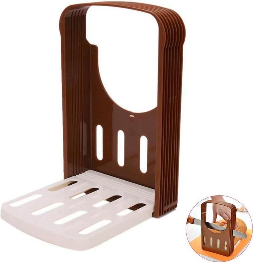 Broodsnijder-Opvouwbaar brood snijden-Verstelbare broodsnijmachine snijder sandwich broodrooster voor brood bagels zuurdesem cakes 14*16*22.3cm