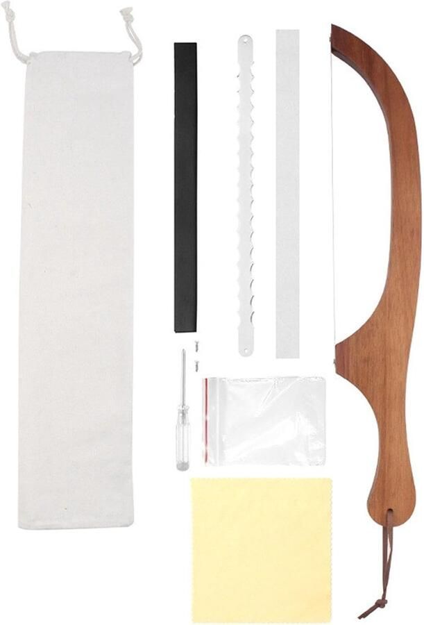 Broodsnijder Roestvrij Staal Bakkerij Gereedschap Perfect Brood Snijden Ergonomisch Houten Handvat 42 cm Lengte Niet gespecificeerd