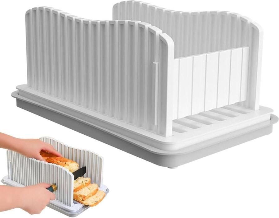 Broodsnijmachine Sandwichsnijder Gelijkmatig snijden Opvouwbaar ontwerp 35x22 cm Wit