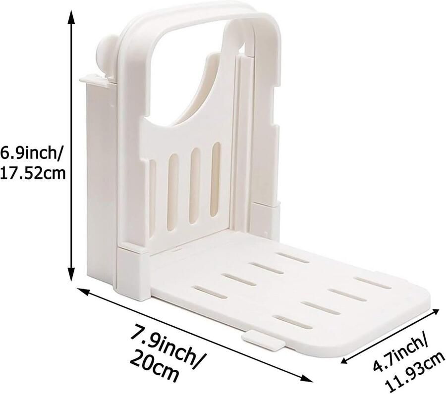 Broodsnijder Sandwichmaker Toastmaker Zelf Brood Snijden 4 Diktes Instelbaar Tot 16cm Hoog Wit