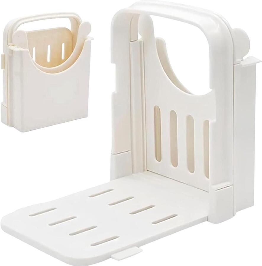 Broodsnijder Snijgids Gelijkmatig Snijden Anti-slip Basis 17.8 x 14.5 cm Wit