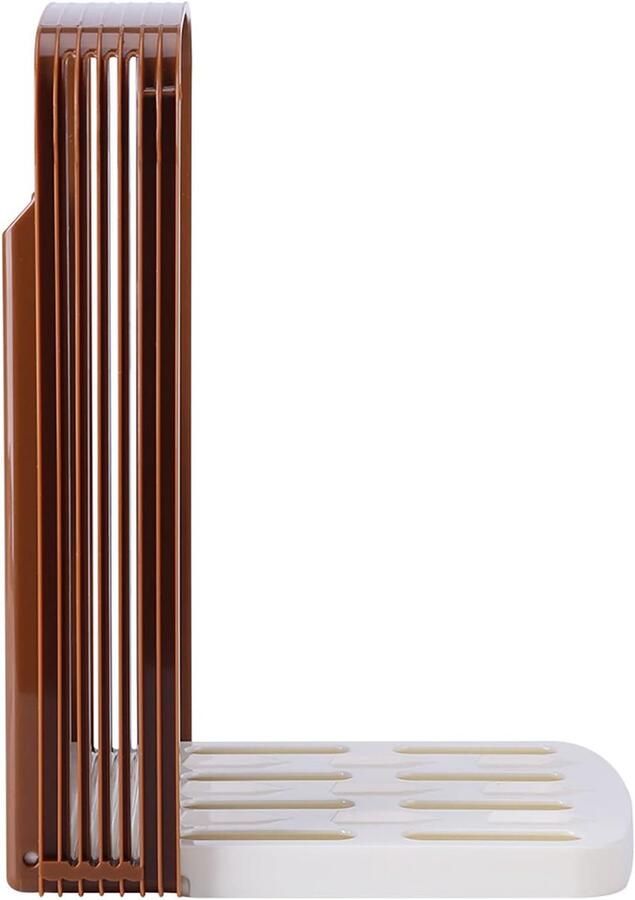 Broodsnijder Tool Toastsnijder Opvouwbaar Thuis Bakken Verstelbare Dikte 22 x 14 cm Koffie