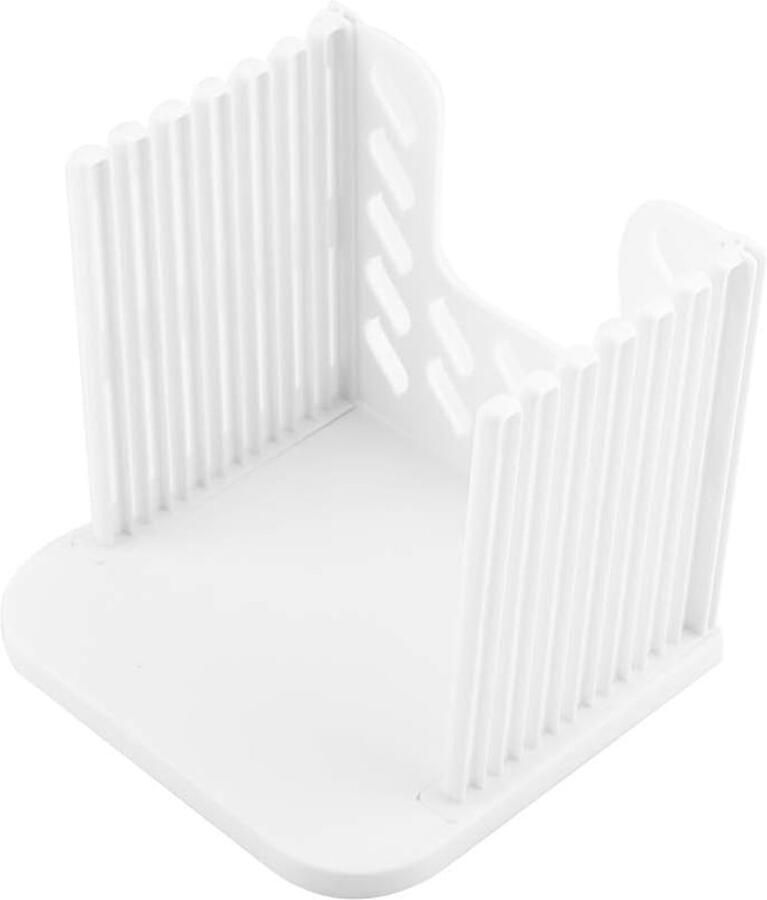 Broodsnijder Verstelbaar Brood Snijhulp Gelijkmatige Sneetjes 4 Dikte Opties 16x15x14.9cm Wit