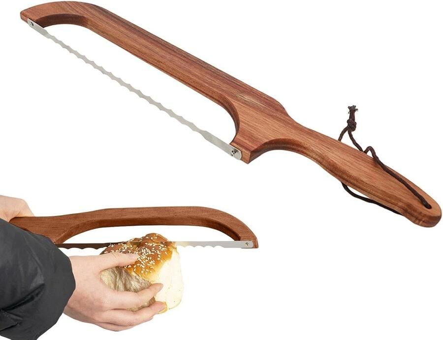 Broodsnijder Zuurdeeg Snijder Zelf Brood Maken Natuurlijk Hout 43x8x2 cm