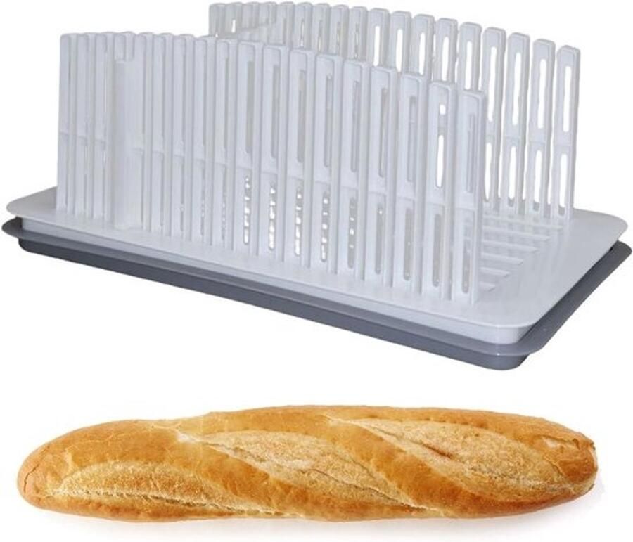Broodsnijder Brood Snijmachine Gelijkmatig Snijden Verstelbare Breedte Opvouwbaar 34x21x24 cm