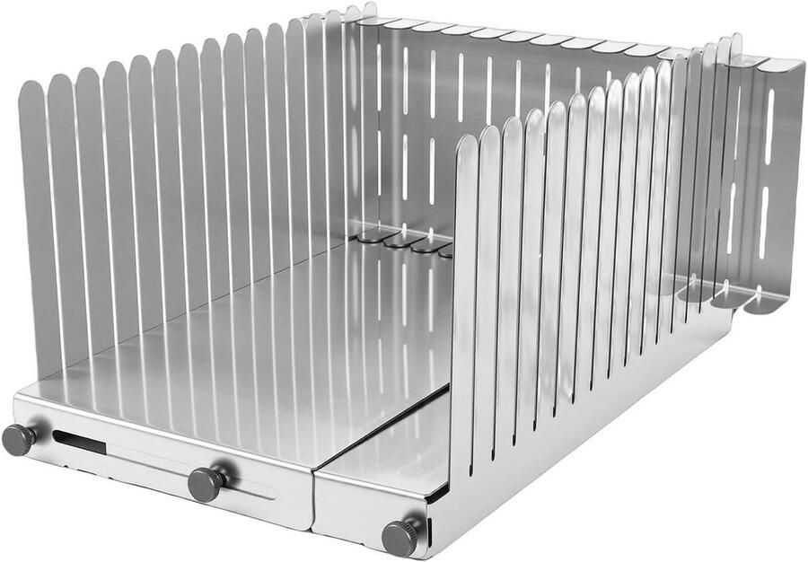Broodsnijgids Broodsnijder Gids Gelijkmatig Brood Snijden Zwaar Uitvoering 37 x 18 x 9 cm Zilver