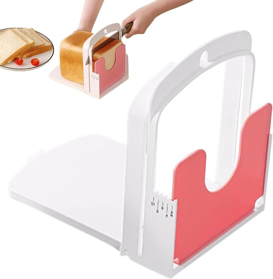 Broodsnijgids Broodsnijmachine Handmatig Gelijkmatig Brood Snijden Verstelbare Dikte 15 cm Breed Wit