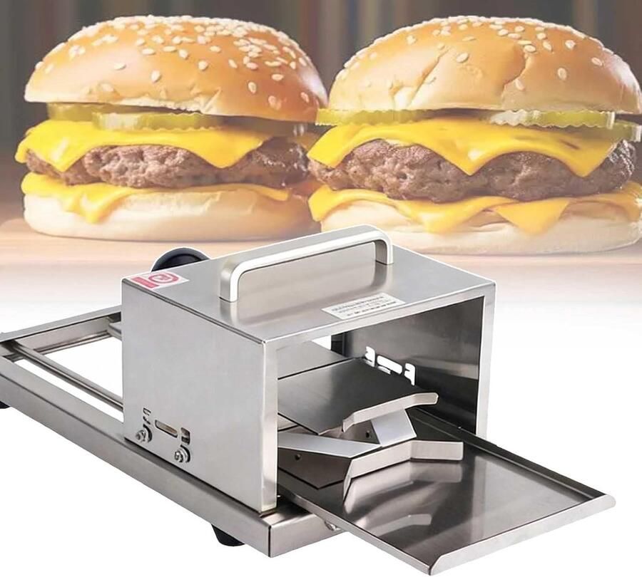 Broodsnijmachine Bagel Snijder Gelijkmatig Snijden Vier Dikte-instellingen 41x20.5x19 cm Zilver