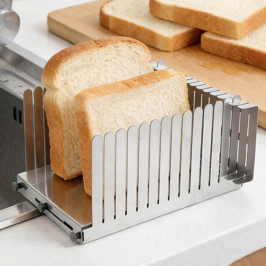 Broodsnijmachine Brood Snijder Zelfgemaakt Brood Verstelbare Gids 37 x 18 x 9 cm
