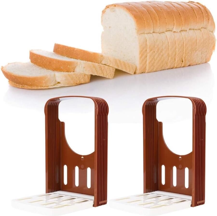 Broodsnijmachine Broodsnijder Gelijkmatig Snijden Opvouwbaar Design 2 Stuks Koffie