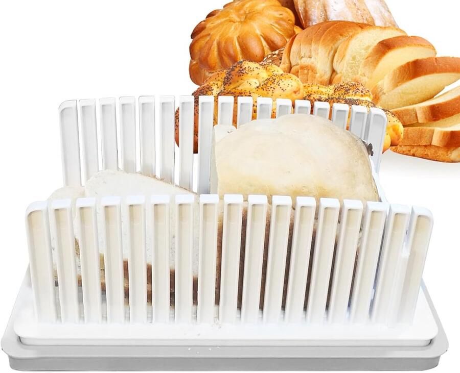 Broodsnijmachine Broodsnijder Gelijkmatig Snijden Verstelbare Dikte 335 cm Wit