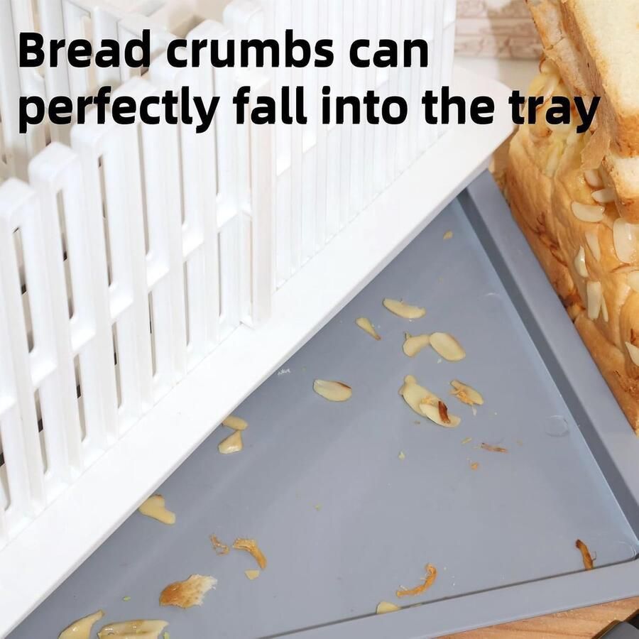 Broodsnijmachine Broodsnijder Keuken Gelijkmatig Brood Snijden Verstelbare Snijbreedte 37.2 cm Wit