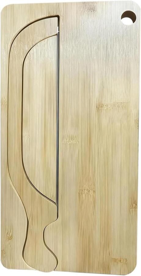 Broodsnijmachine Broodsnijder Plank Brood Snijden Dubbelzijdig Roestvrij Staal 40 x 21 x 2.5 cm Bamboe