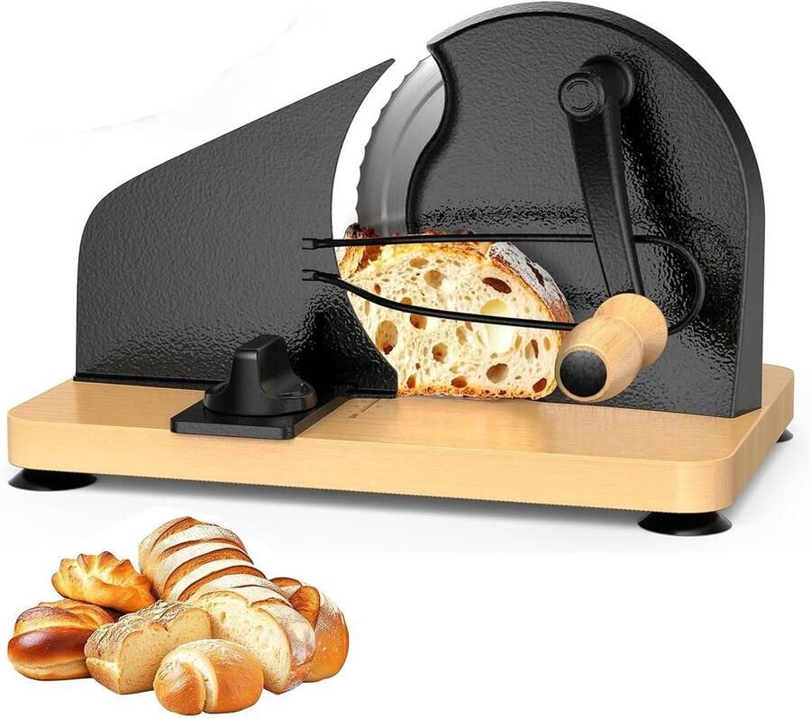Broodsnijmachine Broodsnijder Zelfgebakken brood Verstelbare dikte Metalen geleider Metaal