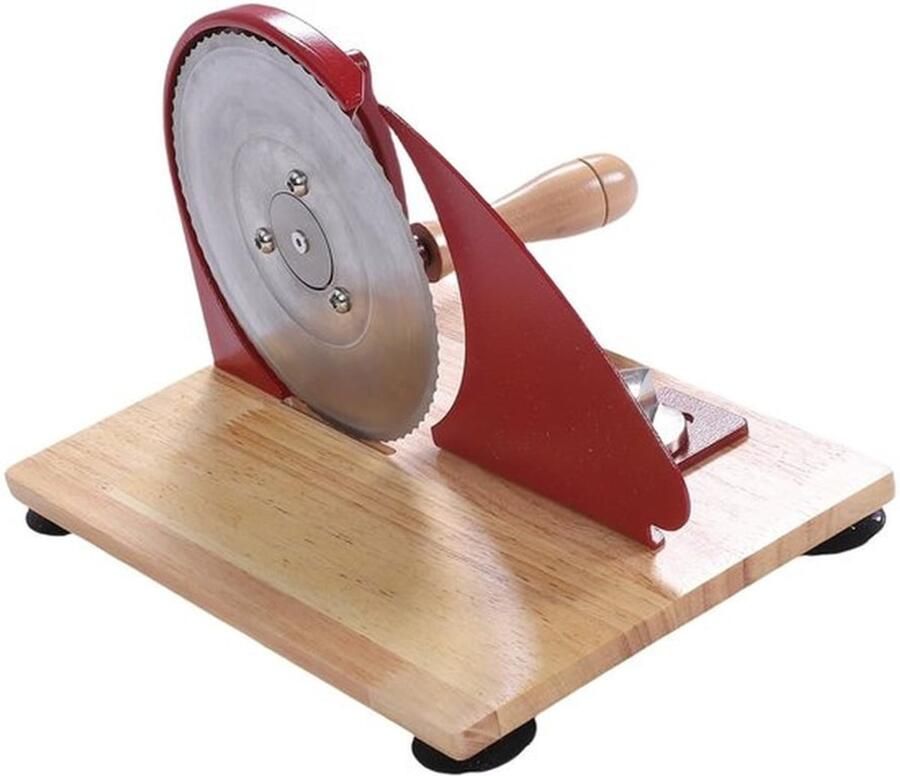 Broodsnijmachine Handmatig Houten Basis Scherpe Messen Compact en Draagbaar Multifunctioneel Gemakkelijk te Gebruiken Broodsnijder
