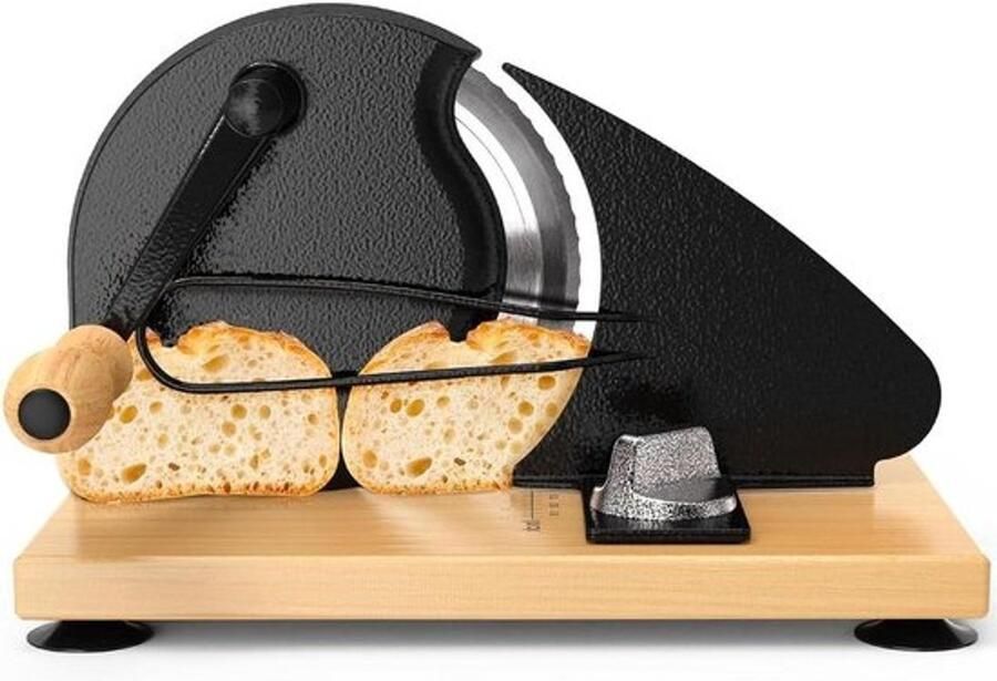Handmatige Broodsnijmachine Brood Snijder Perfecte Plakjes Snijden Verstelbare Dikte 0-2.1 cm Houtkleur