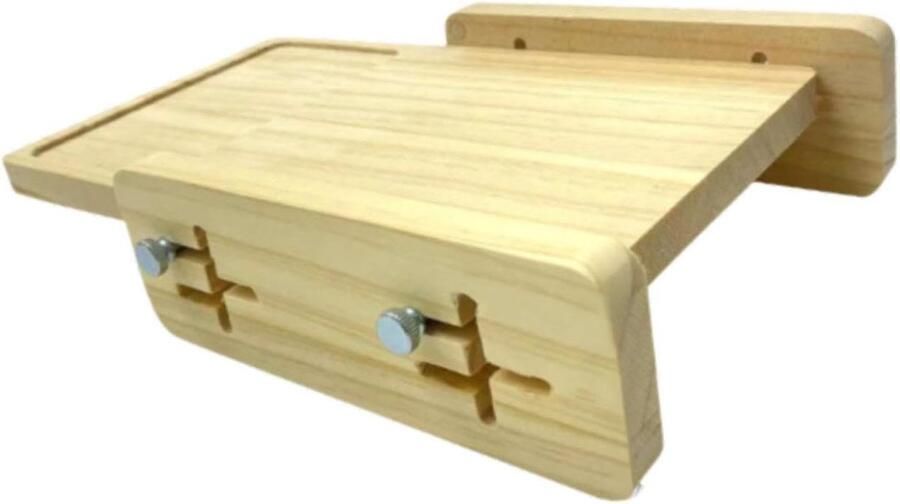 Broodsnijmachine Hout Broodsnijder Zelfgebakken Brood Instelbare Dikte 27.5 cm Houtkleur