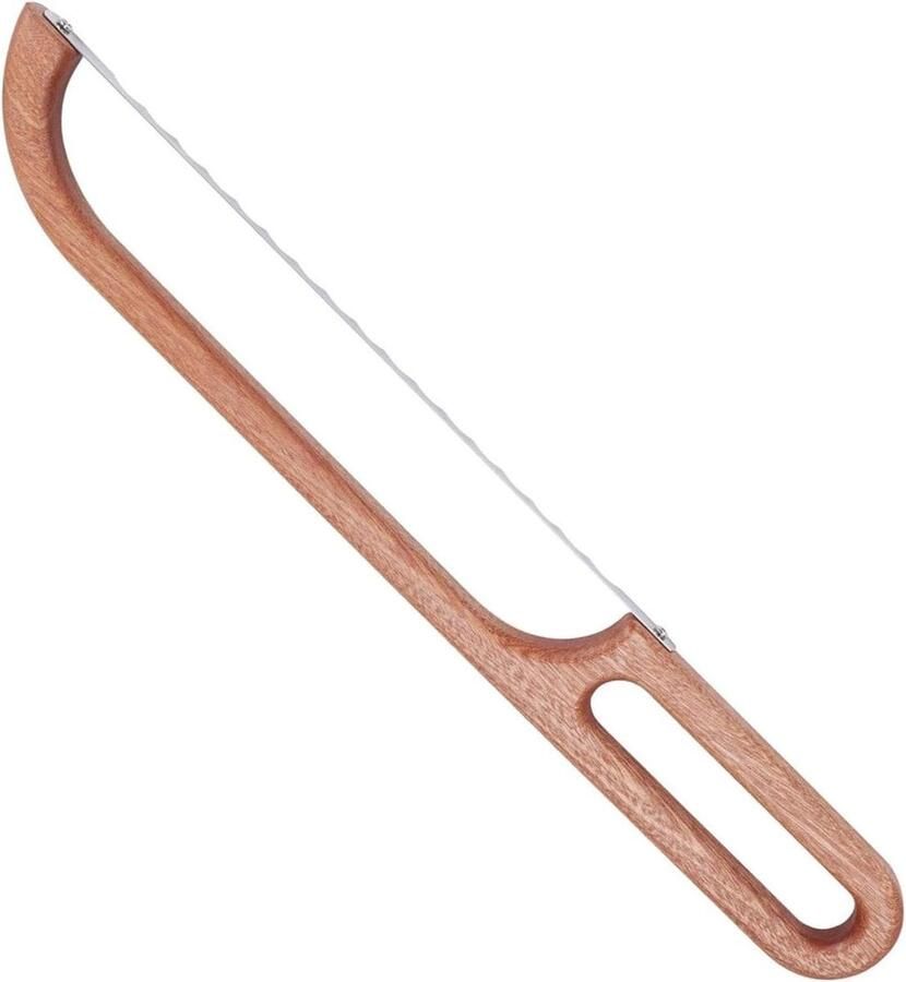 Broodsnijmachine Hout Keukenhulp Gelijkmatig Snijden Ergonomisch Handvat 28x5x3 cm Natuurlijk Hout