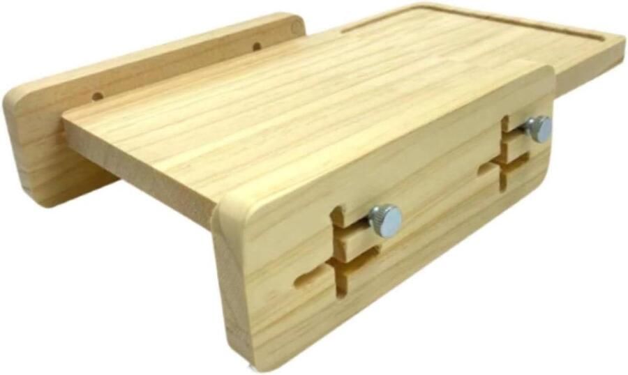 Broodsnijmachine Hout Snijhulp Bakken Zelf Brood Snijden Instelbare Dikte 27.5 cm Lengte Houtkleur