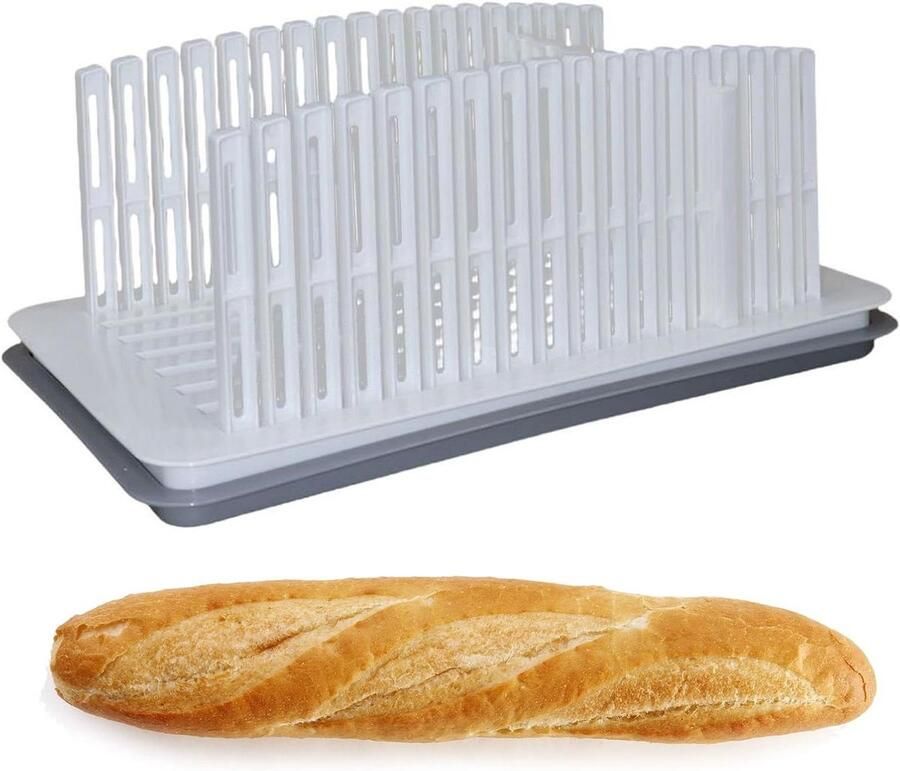 Broodsnijmachine Inklapbaar Broodsnijder Plank Gelijkmatig Brood Snijden Verstelbare Snijbreedte 34 x 21 x 24 cm Meerkleurig