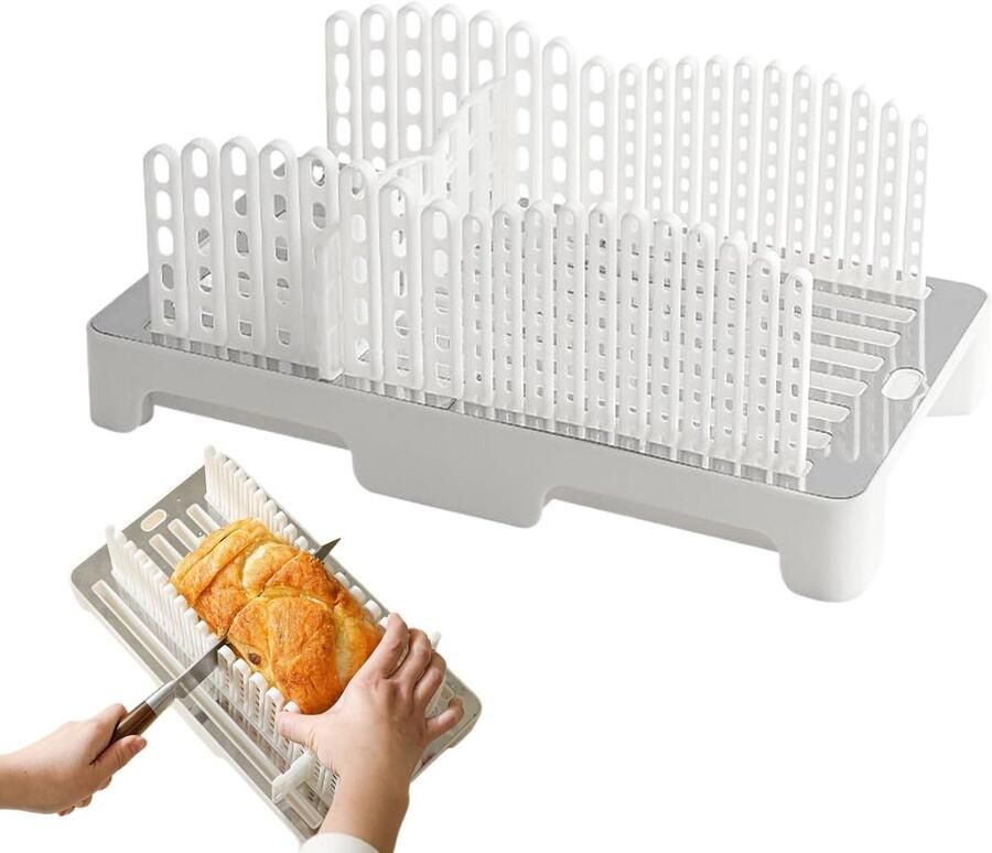Broodsnijmachine Keukengadget Gelijkmatig snijden Opvouwbaar ontwerp 35x20x14.5 cm Wit