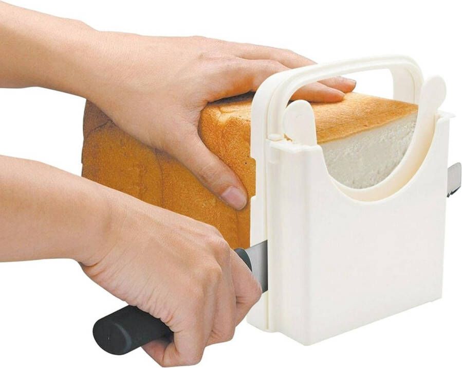Broodsnijmachine met Snijgids Snijd Perfecte Sandwiches en Toast in Verschillende Dichtheden