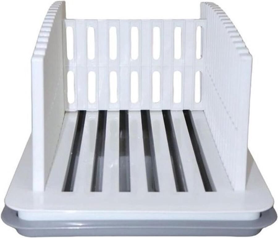 Broodsnijder Snijmachine Toastsnijder Gelijkmatig Brood Snijden Opvouwbaar en Verstelbaar 35 cm Wit