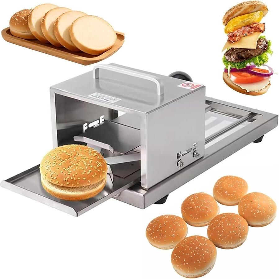 Broodsnijmachine Handmatig Broodsnijder Gelijkmatig Brood Snijden 4 Instelbare Diktes Tot 15cm Diameter Zilver